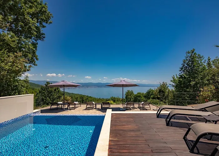 Villa Altavista - Seaview & Relax With Heated Pool & Minigolf Opatija